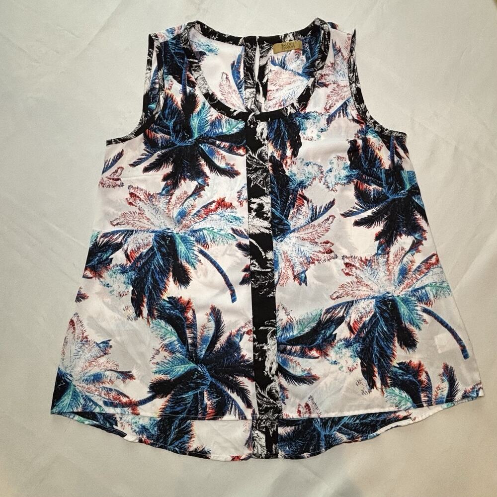 Valerie Steven’s Women’s Top Size Medium Sleeveless Palm Tree Print
